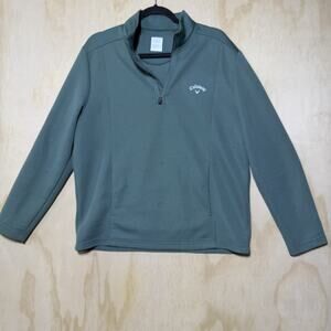 Callaway Opti Dri Golf 1/4 Zip Pullover Green Performance Jacket Mens M